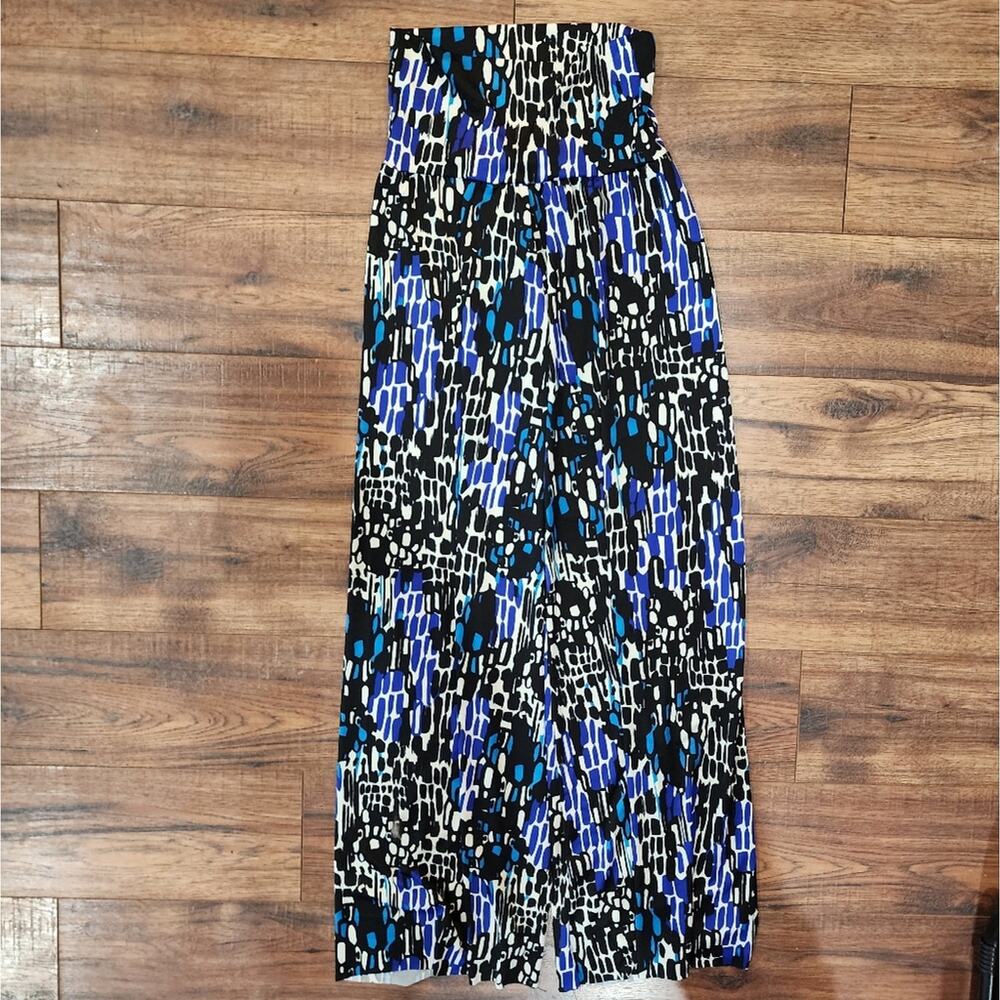 NWT Body Central Women's Fold Over Waist Wide Leg Stretch Palazzo Pants Small S
